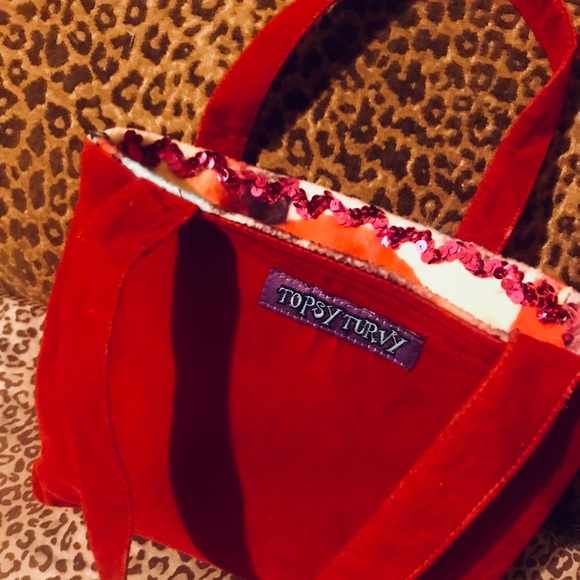 TOPSY TURVY Reversible Velvet Handbag - Picture 7 of 7